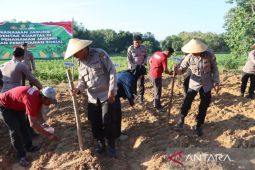 Polres Pamekasan tanam jagung  dukung program ketahanan pangan presiden