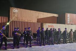 Brimob Sumut tingkatkan patroli malam di Belawan guna jaga kamtibmas