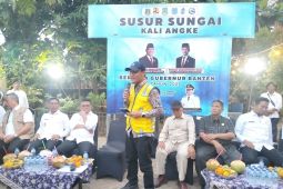 Pembangunan tanggul Kali Angke Tangerang terkendala pembebasan lahan