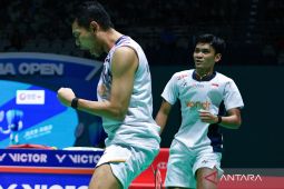 Fajar/Fikri joget "aura farming" rayakan gelar China Open 2025