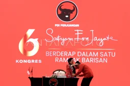 Hasto Kristiyanto hadir pada Kongres ke-6 PDI Perjuangan