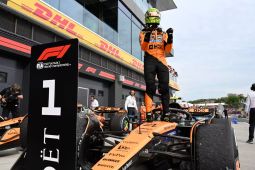 Pembalap McLaren Lando Norris juara F1 di GP Hongaria