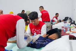 Ratusan warga Bangka ikuti layanan kesehatan gratis PT Timah