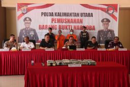 Polda Kaltara musnahkan barang bukti 12,123 kilogram sabu