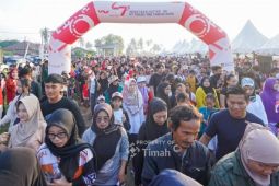 Semarak HUT Ke-49, Ribuan warga Belinyu ikuti Pekan Sehat Merah Putih PT Timah