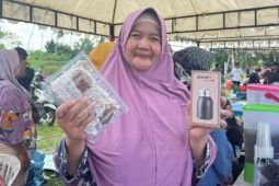 Dagangan UMKM Belinyu ludes terjual di Pekan Sehat HUT Ke-49 Timah