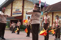 Pelatihan pramuka warga binaan di LP Tulungagung