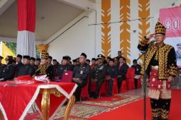 Upacara penurunan bendera merah putih di Merangin berjalan dengan sukses