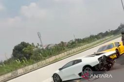 Mobil Lamborghini kecelakaan di Tol Tangerang, ini kronologinya