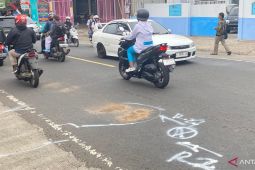 Hendak salip truk, pengendara motor tewas di Jalan Raya Sukabumi-Cianjur