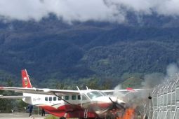 Kapolres Puncak: Tak ada korban jiwa saat pesawat terbakar di Bandara Ilaga