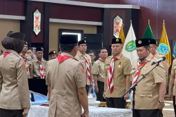 Bupati Katingan turut dilantik jadi pengurus Gerakan Pramuka Kalteng