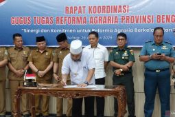 Gubernur Bengkulu minta kabupaten dan kota segera bentuk Tim GTRA