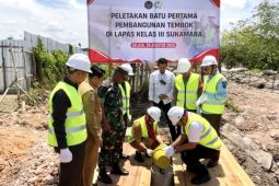 Pemerintah bangun kembali tembok Lapas Kelas III Sukamara