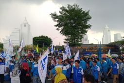 Ini imbauan polisi pada buruh di Serang yang lakukan unjuk rasa