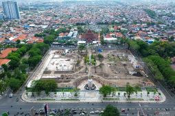 Progres revitalisasi Alun-alun Sidoarjo