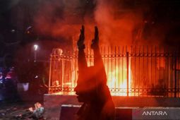 Aksi unjuk rasa di depan Mako Brimob Kwitang