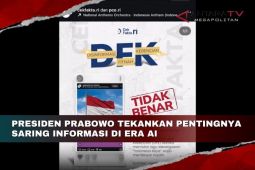 Presiden Prabowo tekankan pentingnya saring informasi di era AI