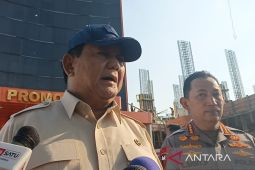 Prabowo: Anggota Polri korban demo ricuh dapat kenaikan pangkat luar biasa