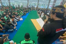 Komunitas "ojol" di Garut deklarasi damai dan doa bersama untuk Affan Kurniawan