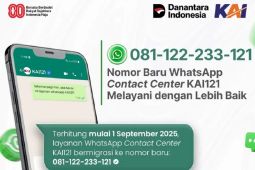KAI Sumut umumkan perubahan nomor WhatsApp  Contact Center KAI121
