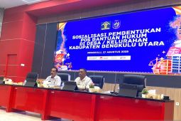 Perkuat peran desa dan kelurahan melalui pembentukan Posbakum, Kanwil Kemenkum Bengkulu gelar sosialisasi di Kabupaten Bengkulu Utara