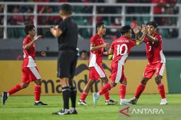 Babak pertama, Timnas U-23 Indonesia unggul 2-0 atas Makau