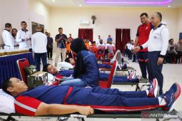 Bersama PMI, Kodaeral IX Ambon gelar donor darah sambut HUT TNI AL