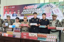 Bea Cukai dan Satpol PP Aceh Jaya sita 62 ribu batang rokok ilegal