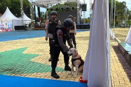 Polda Malut gunakan anjing pelacak pastikan keamanan di kegiatan Pesparawi