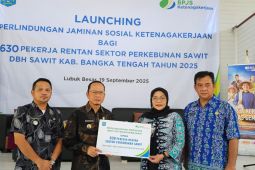 Bangka Tengah luncurkan perlindungan jaminan sosial bagi 630 pekerja sawit melalui DBH Sawit 2025