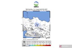 Info gempa hari ini baru saja M2,6 berpusat di darat Bekasi guncang hingga Karawang