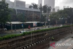 Hujan ringan diprakirakan guyur sebagian Jakarta Senin sore hingga malam
