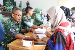Donor Darah meriahkan peringatan HUT Ke-80 TNI di Kodim 1019 Katingan