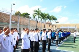 Warga binaan Lapas Banyuwangi turut upacara Hari Kesaktian Pancasila