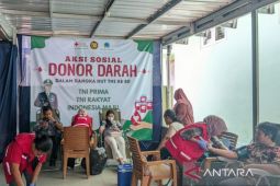 HUT Ke-80, TNI gelar donor darah di Sleman