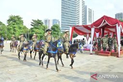 Kemenhan meresmikan 130 prajurit menjadi pasukan Komcad Berkuda