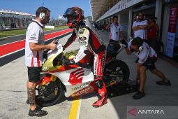 Mario Aji gagal raih poin di Moto2 Mandalika, Finis urutan ke-20