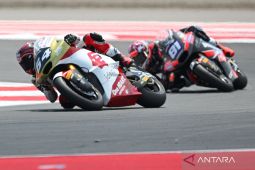 Mario Aji terjatuh, gagal finis di Moto2 GP Amerika 2026
