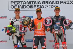 Jose Rueda amankan titel juara dunia Moto3 2025 di Sirkuit Mandalika