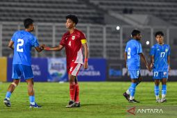 Timnas Indonesia U-23 tumbang 1-2 dari India di laga uji coba pertama