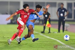 Timnas Indonesia U-23 tumbang 1-2 dari India di laga uji coba pertama