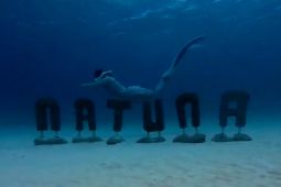 Komunitas bangun tugu "Natuna" di dasar Laut Pulau Terluar