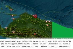 BPBD Sarmi memantau dampak gempa bumi magnitudo 6.6