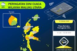 BMKG peringatkan potensi cuaca ekstrem di Malut 16--22 Oktober 2025