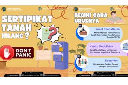 BPN Muna Barat imbau masyarakat jangan  panik jika sertifikat tanah hilang