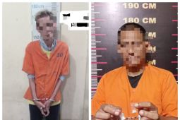 Satresnarkoba Polres Langkat tangkap dua warga Tanjungpura