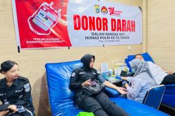 Polda-Sulteng bantu penuhi stok darah PMI wujud kepedulian Polri