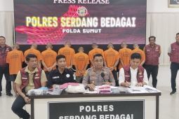Polres Sergai amankan 9 pelaku pencurian gudang peralatan mesin