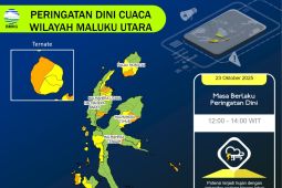 Waspadai cuaca ekstrem di Maluku Utara pada 23-29 Oktober
